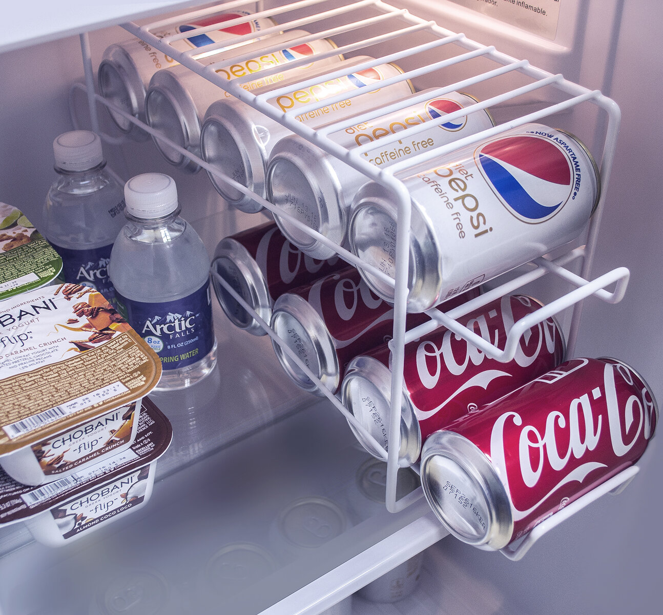 Support de canette pour réfrigérateur et armoire de cuisine, support de  boîte de conserve pour réfrigérateur boîtes de rangement pour boissons
