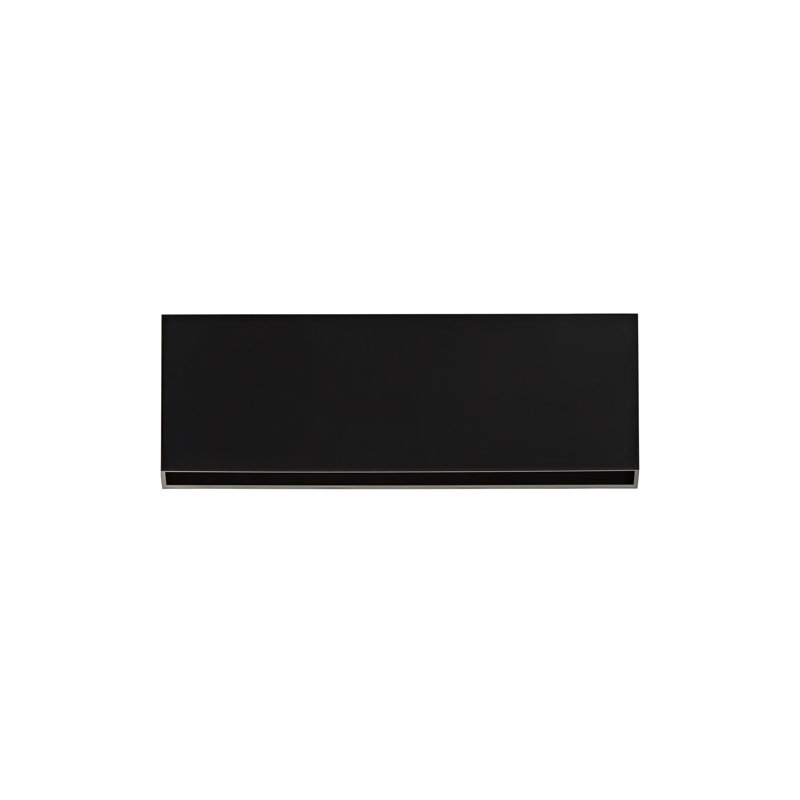 Matte Black Integrated LED Outdoor Sconce, Down, 8cm H x 24cm W x 4.1cm D