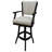 Swivel Wood Bar Stool 30" Seat Beige Vinyl - Dark Grey-770352574