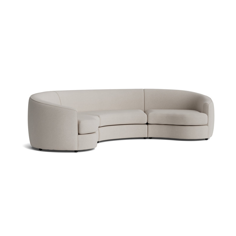 Giselle 3-Piece Sectional, Performance Boucle - Dove Gray