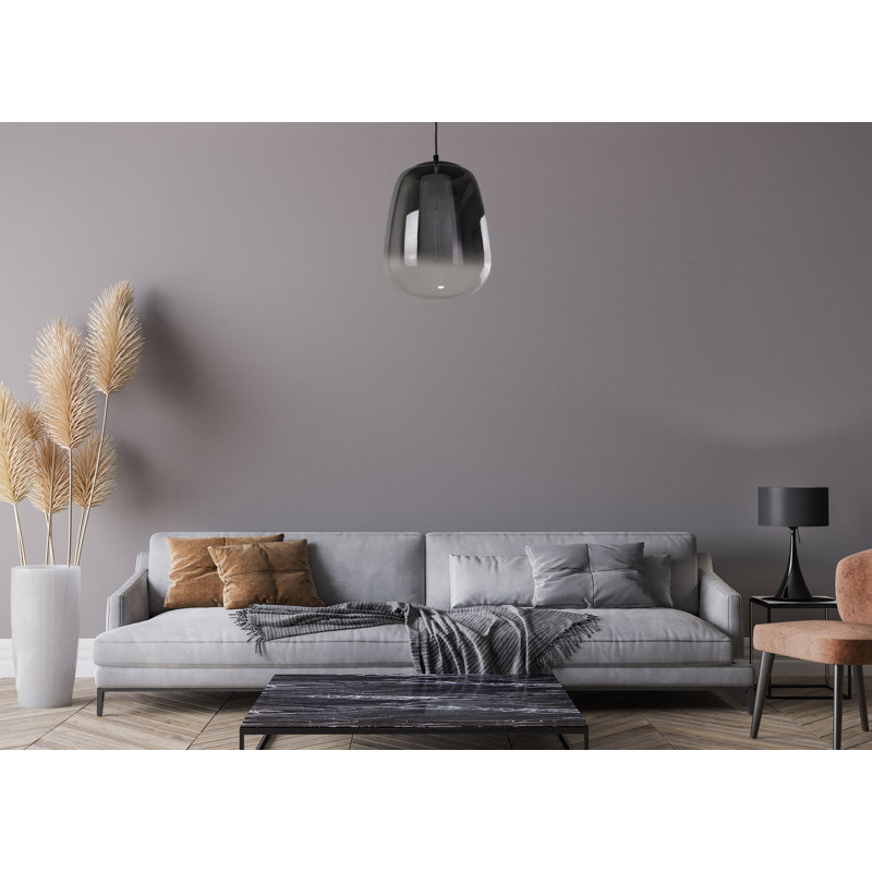 Crestwood 1 - Light Single Pendant, Black, Smoky