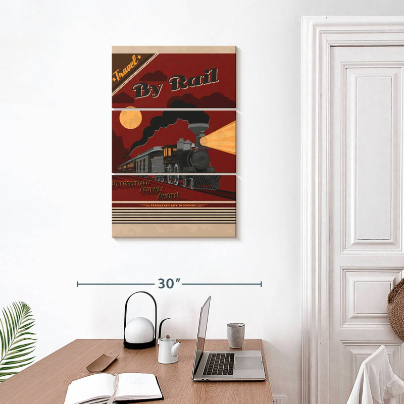 Affiche Mehar Travel By Rail, H 32 po x l 20 po