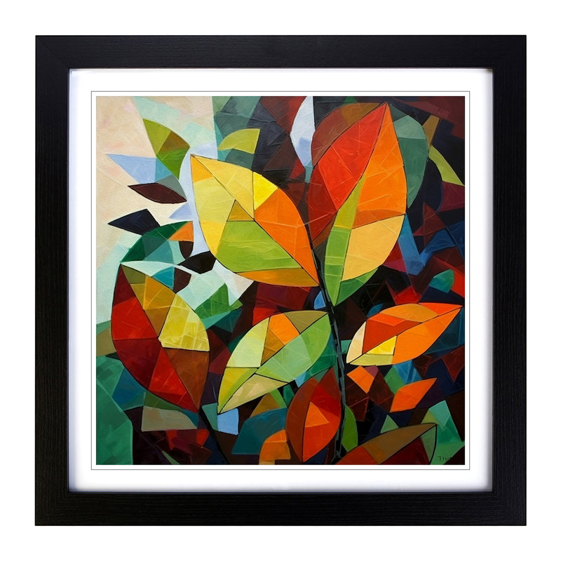 Single Picture Frame Print on Wood, Black Framed