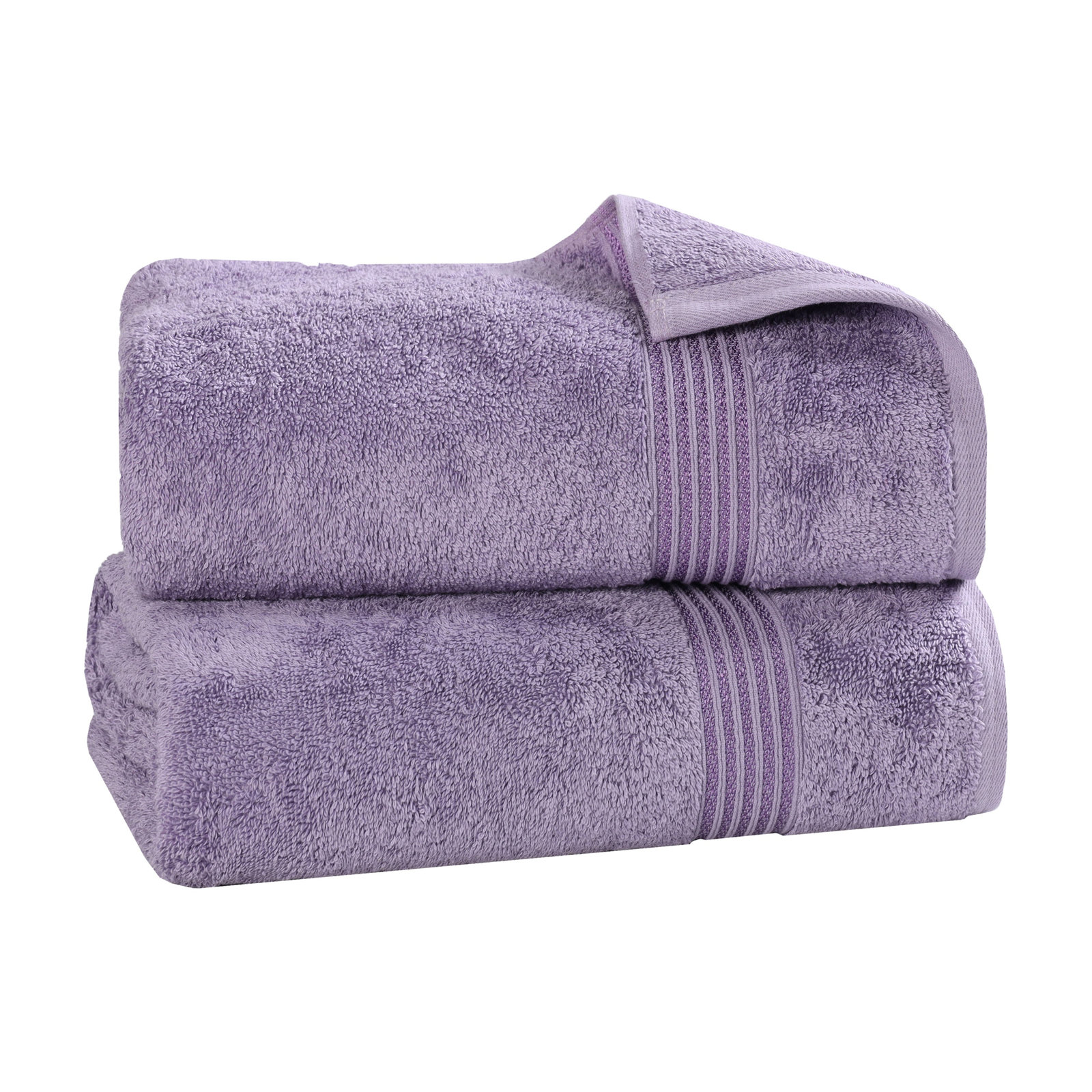 Oleg Egyptian Cotton Bath Sheet Set, Royal Purple, Bath Sheets - 2 Pack