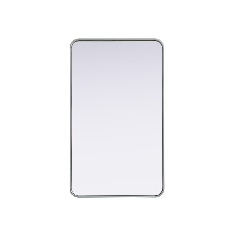 Erath Contour Metal Mirror, Silver, 40" x 24"