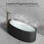 Baignoire de trempage autoportante en acrylique noire 67 "x 33" avec trop-plein et bonde escamotable pour salle de bain MonBlari-133424744
