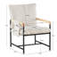50cm H Fabric Upholstered Metal Armchair-1798958727