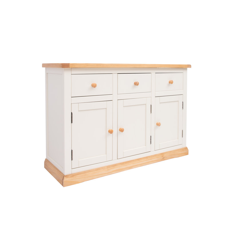 Starr 120cm Sideboard, Off White/Brown/Brown