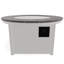 42" Round Rustic Polymer Fire Table with Propane Shelf-327903688