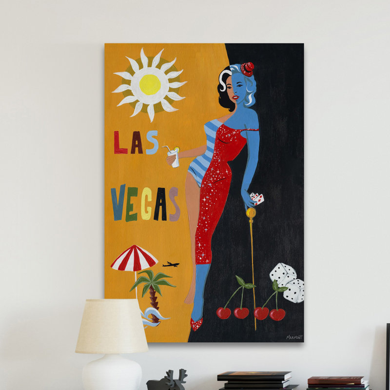 «Fashion Las Vegas II» par - peinture sur toile tendue, H 30 po x l 20 po x P 1,5 po