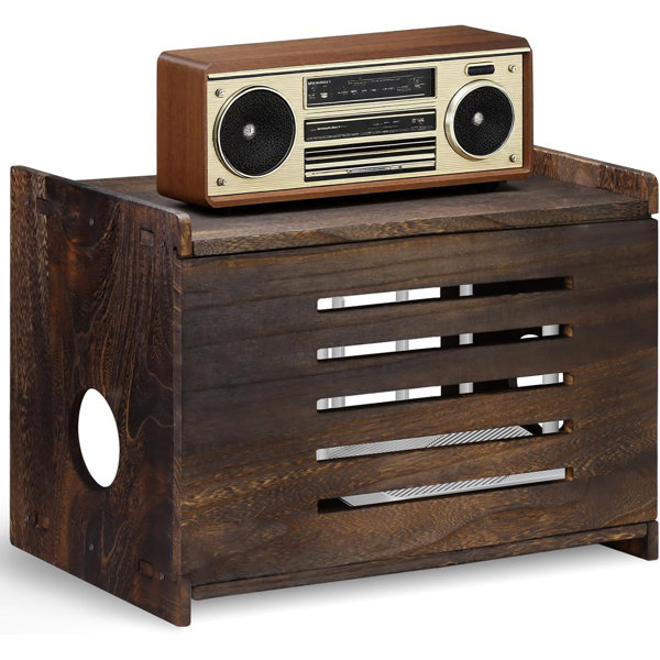 Elaine Mercure Wooden Router Storage Box Large With Cable Management ...