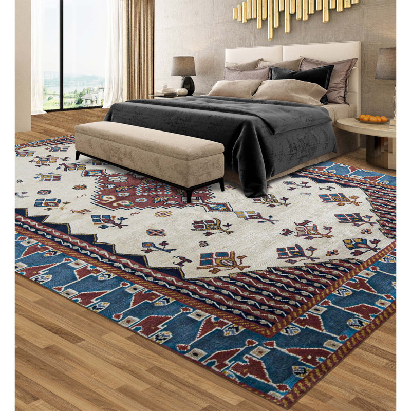 Hand-Knotted High-Quality Blue Area Rug
