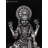 2 Inch Small Blessing Goddess Lakshmi Silver Plated Brass Statue