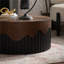 Table basse ronde pour salon en noyer noir à base de piédestal 30,31 pouces