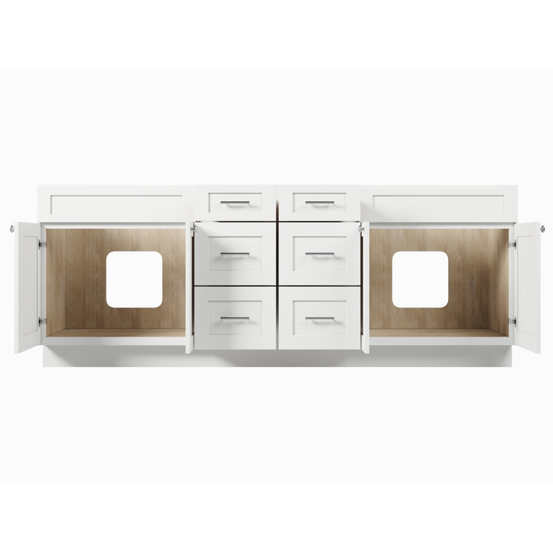 Base de meuble-lavabo double Disar 90, Blanc