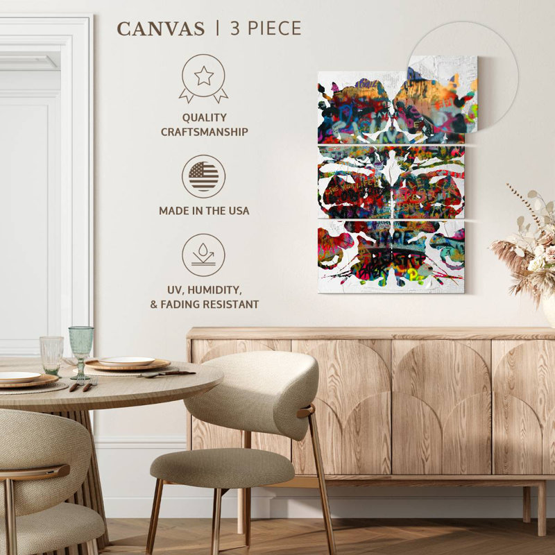 Avery Rorschach Graffiti, 45" H x 28" W