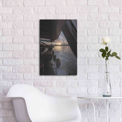 Ebern Designs 'Under the Pier' by Bruce Getty, Metal Wall Art