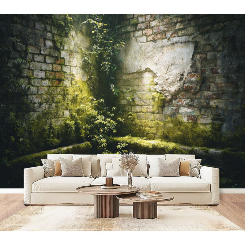 Papier peint auto-adhésif Moody Sunlit, L 96 po x l 69 po