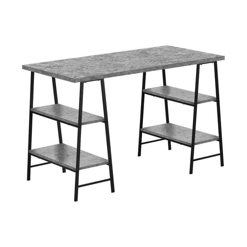 Bureau d'ordinateur, Gris foncé / Noir