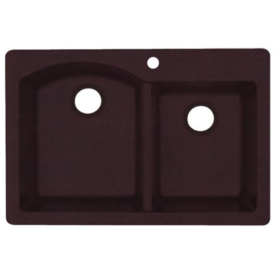 33'' L Double Bowl Granite Kitchen Sink