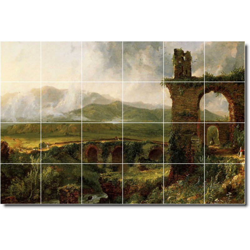 Carreau de céramique décorative 36 po x 24 po 6 po x 6 po, Historique 01802