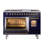 ILVE Nostalgie II Series 48 inch Dual Fuel Range with 8 Sealed Burners, Griddle (Glass Door)-98196477-98196439