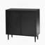 Armoire d'appoint moderne minimaliste Mirod avec tablettes réglables et porte géométrique élégante