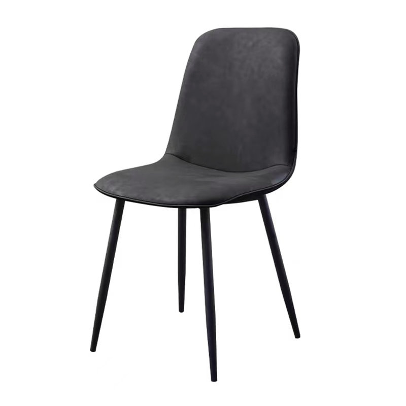 1'' H Faux Leather Upholstered Metal Side Chair