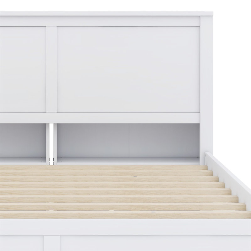 Lit plateforme avec tablettes gigognes et lit gigogne