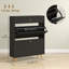 Armoire de rangement pour chaussures avec 2 tiroirs rabattables pour 12 paires de chaussures-107283075