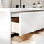   Ensemble de meuble-lavabo mural rectangulaire simple 61 po avec comptoir en quartz blanc pur 1,5 po Ensuko-1482954222-1482954211