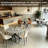 43.4 Inch Round Dining Table Set For 4, Mid Century Modern Small Coffee Set For Dining Room Kitchen Apartment-539503432-539503435