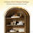 Closed Back Arched Bookcase Generous Sturdy Display Shelving Thickened MDF-570764459-570764470