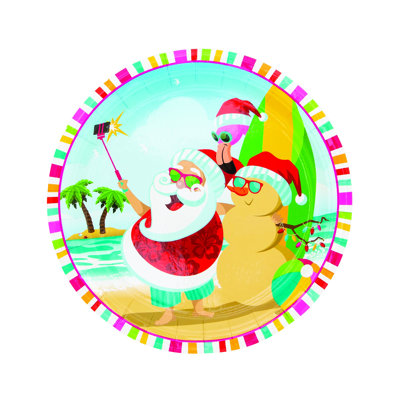 Arfhlaith Disposable Paper Christmas Dinner Plate
