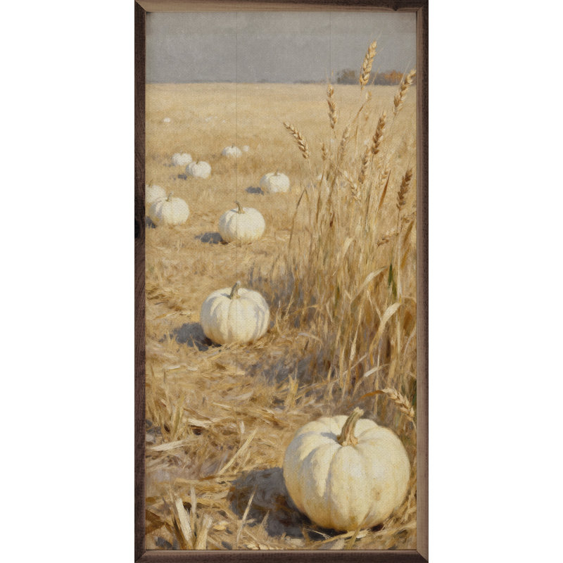White Pumpkin Patch Narrow Print, 16" H x 8" W