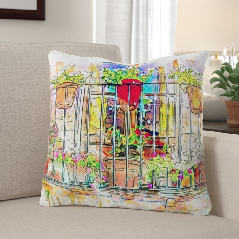 Coussin balcon Cutlip, Intérieur , Microsuède