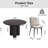 46.06" Modern Round Black Dining Table Set with 4 Chairs for Kitchen, Bar, Living Room, Small Space-374086740-374086780