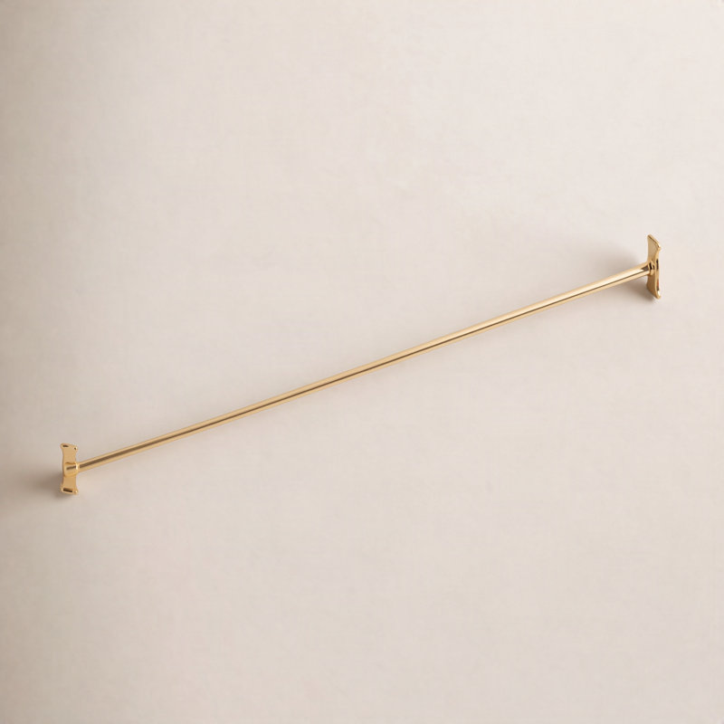 Tringle droite 60 "pour rideau de douche, Or brossé