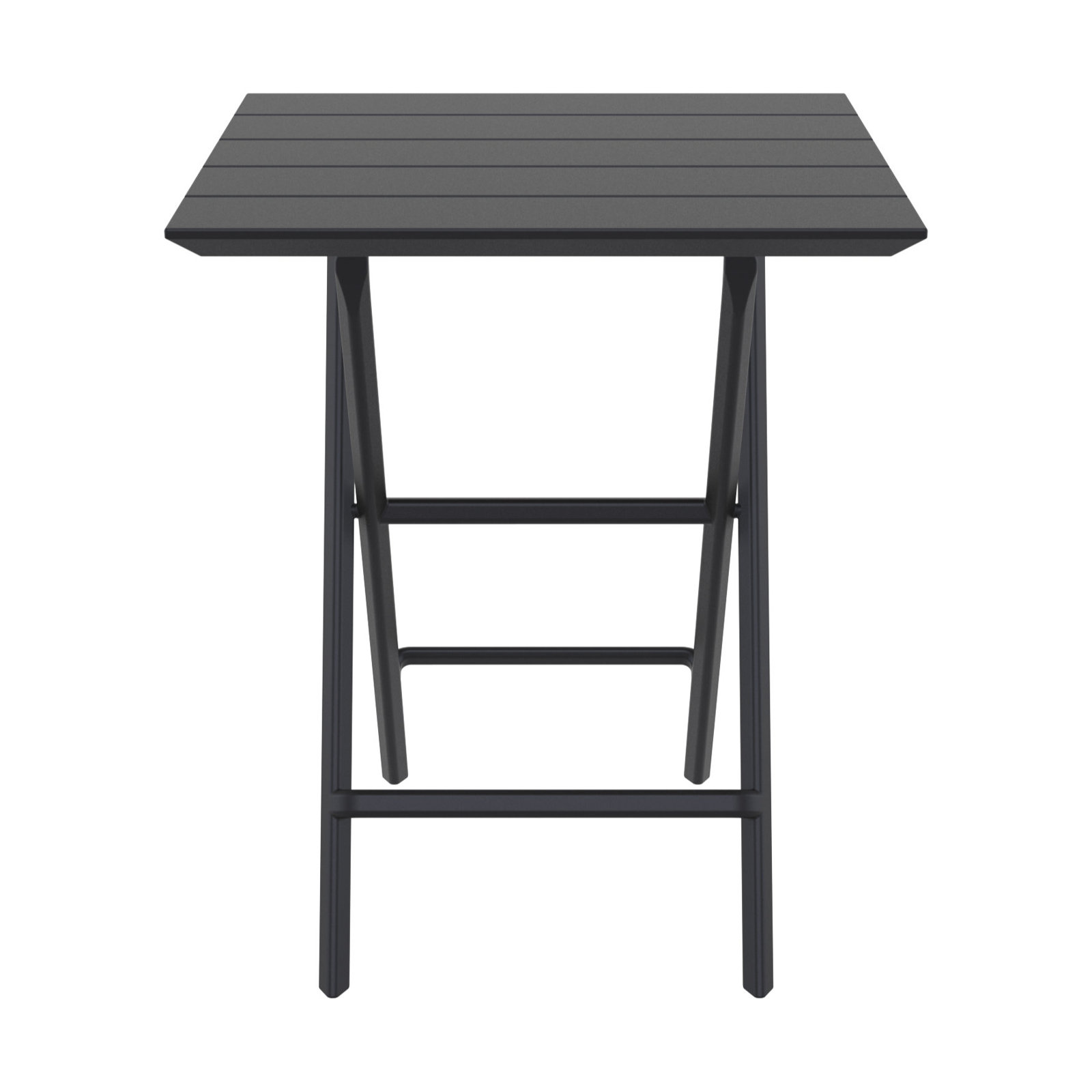 Helen Square Folding Bistro Table, Black