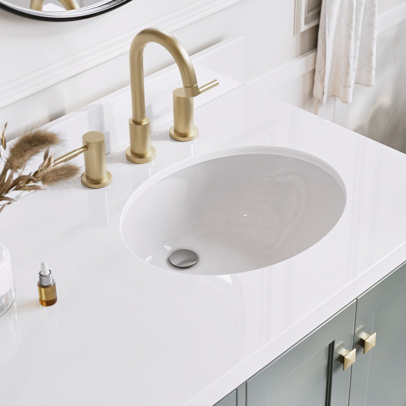 Cambridge 37 in. Single Vanity, Oval, Vintage Green, Pure White Quartz