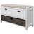 Storage Bench With Removable Basket And 2 Drawers, Fully Assembled Shoe Bench With Removable Cushion (White)