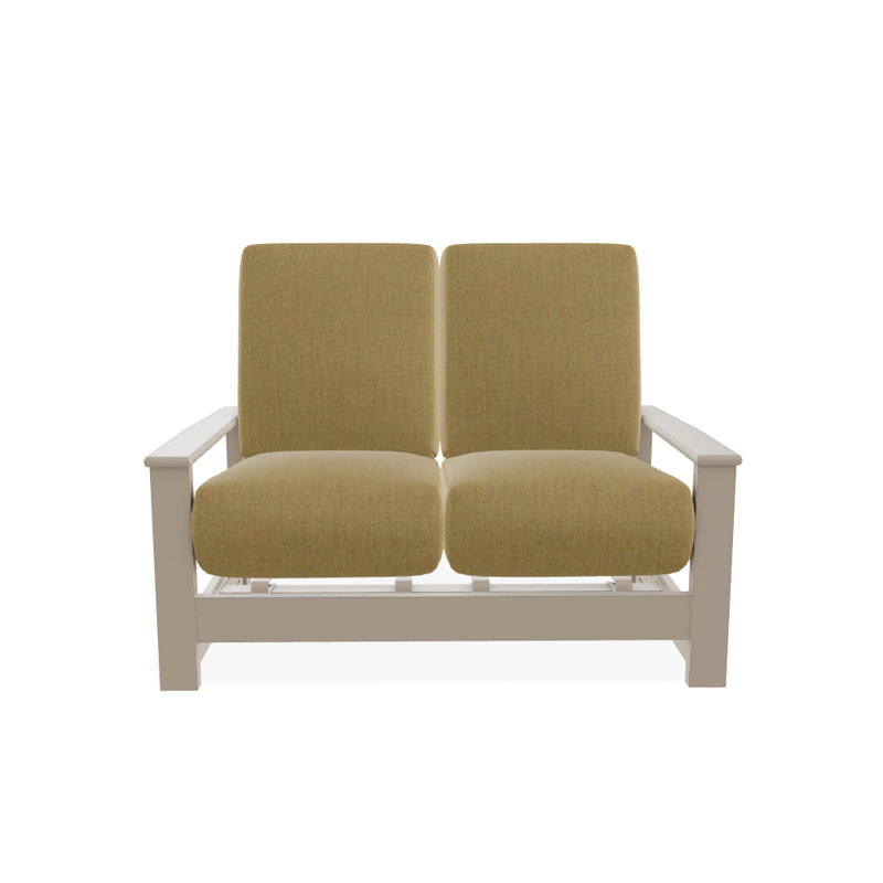 Leeward 56.5'' Wide Loveseat with Cushions, Desert, Canvas Heather Beige Sunbrella® Canvas