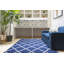 Tapis bleu / blanc Sera-743131752