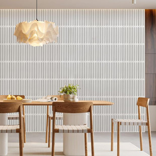 24 Pcs 3D Slat Wall Panels 12 x 12 Inch PVC Fluted Textured Panel Cuttable Paintable DIY Wall Art Decorative Tiles for Ceiling Studio Bathroom Interior TV Background