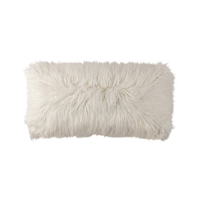 Faux Fur Lumbar Pillow Cover & Insert