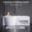 Baignoire de trempage autoportante en acrylique 67 po x l 27,56 po-111464386