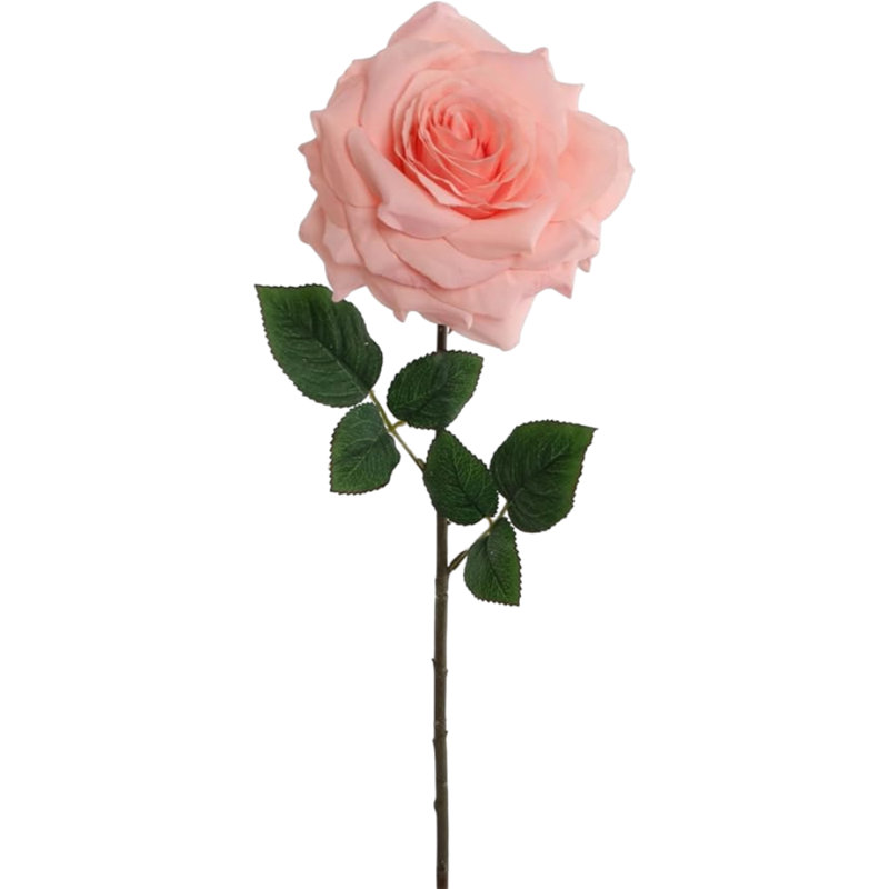 Paquet de 4 tiges de roses ouvertes de 20 po - décor floral artificiel réaliste