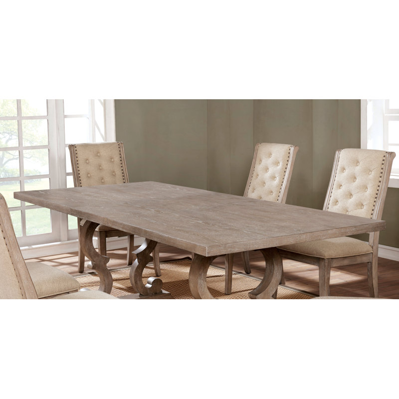 Chianti Extendable Solid Wood Dining Table, Rustic Natural