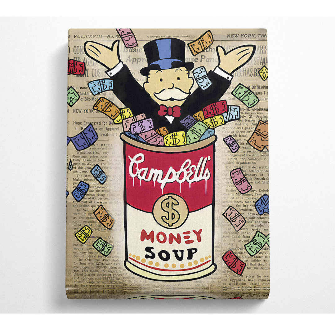 Geldsuppe Canvas Kunstdruck