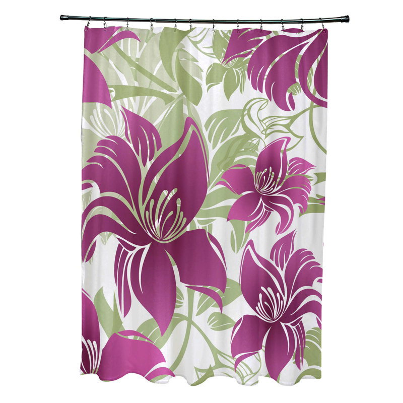 Rideau de douche simple Vathylakas, Mauve